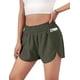thumbnail image 1 of Pantalones cortos deportivos atléticos de doble capa para correr y entrenamiento de secado rápido para mujer, 1 of 3