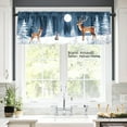 thumbnail image 2 of AshasdS Polyester Window Valance Curtain with Deer and Winter Forest Design for Home Kitchen Living Room Bedroom Bathroom Decor 54x18 inch, 2 of 5