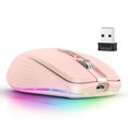 thumbnail image 1 of Wireless Mouse , Plug and Play  Mouse 3D Scroll Wheel 12 RGB Lighting Dual Mode Connection  for Laptop for  Rose, 1 of 7