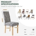 thumbnail image 5 of Chair Covers for Dining Room 6 Pack, Stretch Dining Chair Cover, Washable Spandex Kitchen Parsons Chair Slipcovers, Blue Chair Covers for Home or Party, 5 of 6