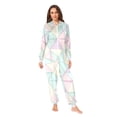 thumbnail image 2 of FORMRS Onesies Pajama for Adults Unisex Hoodie Winter Jumpsuit One Piece Sleepwear, Sizes S-2XL, Purple Geometric, 2 of 7