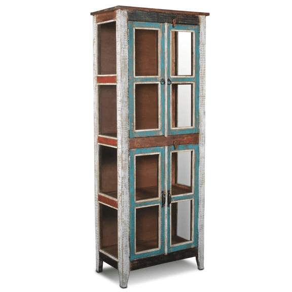 Crafters and Weavers La Boca China Cabinet - 30"W in Multi Color