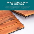 thumbnail image 5 of Bliss Outdoors Hardwood 6-Slat Interlocking Acacia Wooden Deck Tiles, Natural, Set of 30, 5 of 12