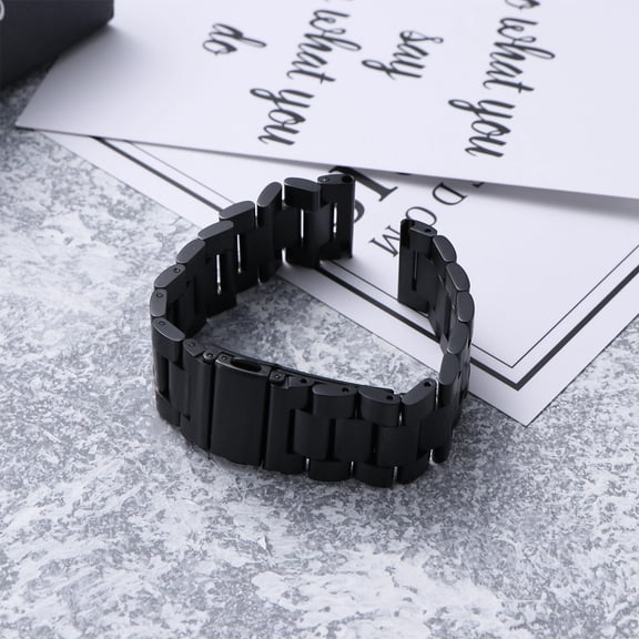 SOPOTUTU Black Stainless Steel Watch Band for Gear S3, Stylish and Comfortable Replacement Strap for Everyday Wear