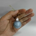 thumbnail image 4 of Uutvery 24PCS Lake Blue Mini Christmas Balls Ornaments 3cm Shatterproof Plastic Glitter Decorative Hanging Balls for Xmas Tree Holiday Wedding Party Home Decor, 4 of 5