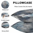 thumbnail image 5 of Blue Grey Throw Pillow Covers 24x24 Inch Set of 2, Abstract Art Oil Painting Modern Geometric Waterproof Outdoor Pillow Covers, Decorative Cushion Pillowcases for Couch, Sofa, Bed, Garden, Patio, 5 of 9