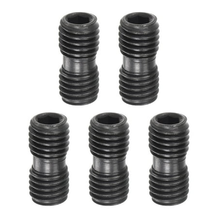 

Uxcell M10x22-1.5 Hex Head Set Screw Single Hole for Turning Tool 5 Pack