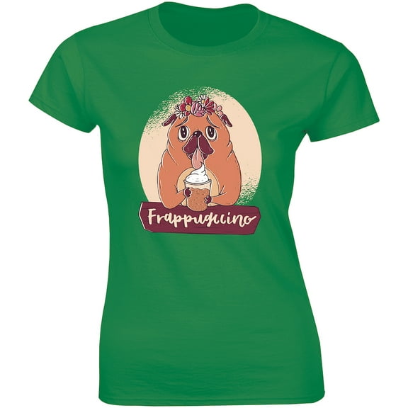 Frappugling Flowered Cute Pug Head Gift For Dog Lover Women's Gift T-Shirt