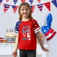 thumbnail image 3 of CCRFTGI 250th Anniversary Usa Shirt for Kids Girls Independence Day Cute Tops 4th Of July 250 Anniversary USA Flag Tshirt Red White and Blue Summer Tops Festival T-Shirts Vermilion 12-13 Years, 3 of 5