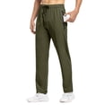 thumbnail image 2 of Pantalones TBMPOY para hombre, viajes, senderismo, ligeros, cortavientos, color verde M, 2 of 7