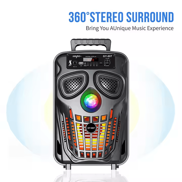 Nobie Vivid Karaoke Machine, Portable Bluetooth Speaker with Wireless Karaoke Microphones for Adults