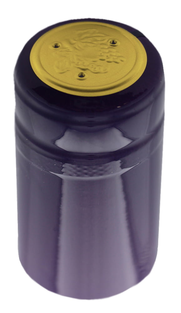 Purple 60 Count PVC Heat Shrink Capsules With Tear Tabs For Wine Bottles 