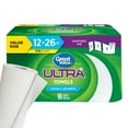 thumbnail image 1 of Great Value Ultra Paper Towel, 12 Rolls, 98 Sheets per Roll, 1 of 8