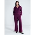 thumbnail image 3 of Scoop Women's and Women's Plus V-Neck Sweatshirt, Sizes XS-4X, 3 of 6
