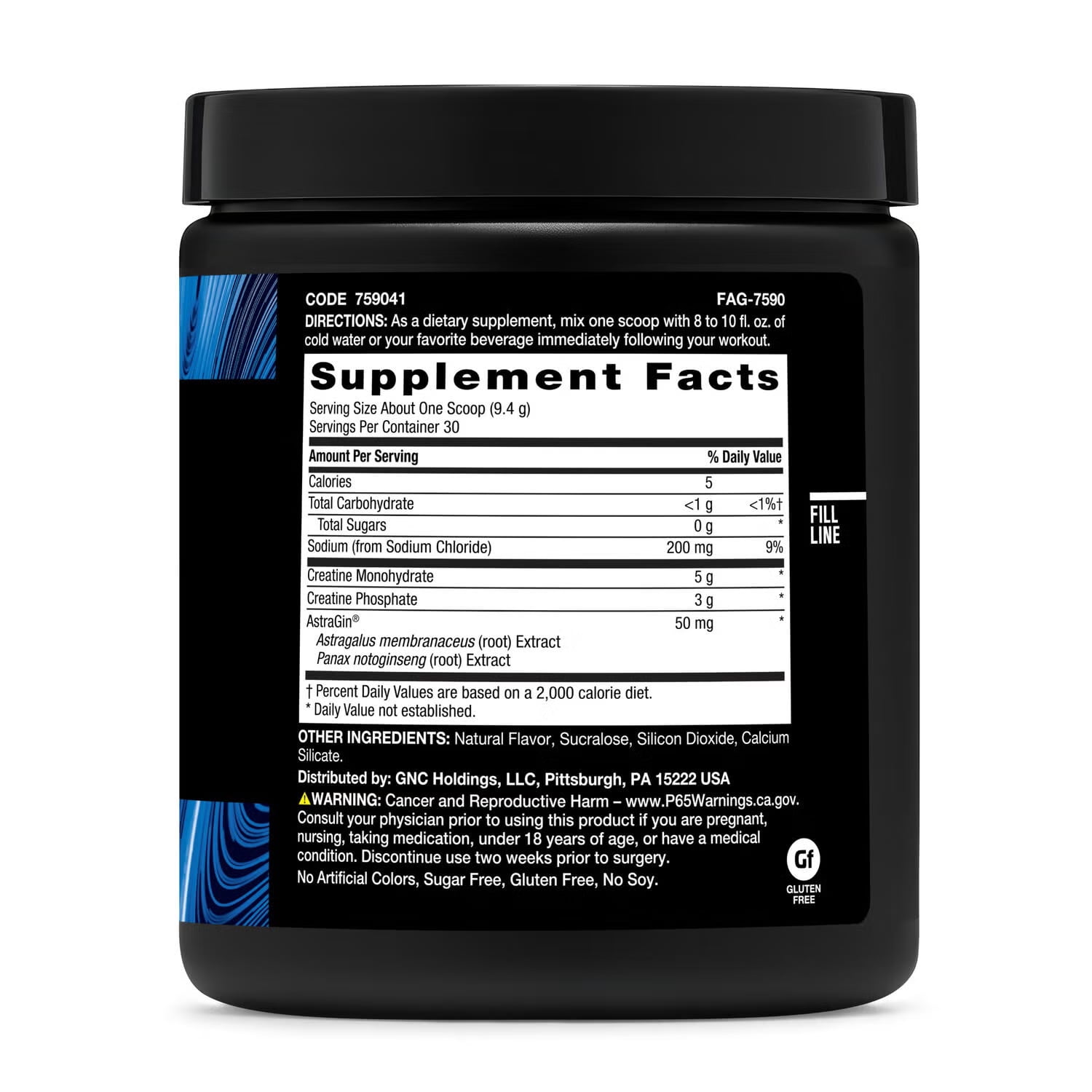 Beyond Raw Creatine Monophate - Duel-Powered with 5g of creatine monohydrate, 3g of creatine phosphate and 50mg of Atstragin, Blue Raspberry (30 Servings)