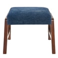 thumbnail image 5 of Small Footstool Ottoman, Fabric Wooden Foot Rest Ottoman with Wood Legs, Small Foot Stool Sofa Footrest Extra Seating for Living Room Entryway Office, Royal Blue, 5 of 10