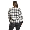 thumbnail image 3 of Blusa combinada cuadros Roman Fashion /Tallas Extras, 334 (Negro cuadros) negro 36, 3 of 5