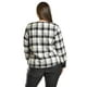 thumbnail image 3 of Blusa combinada cuadros Roman Fashion /Tallas Extras, 334 (Negro cuadros) negro 36, 3 of 5