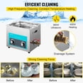 thumbnail image 4 of VEVORbrand 15L Ultrasonic Cleaning Machine 304 Stainless Steel Professional Knob Control Cleaners with HeaterTimer for Jewelry Watch Glasses Circuit Board Dentures Small Parts Dental Instrument, 4 of 9