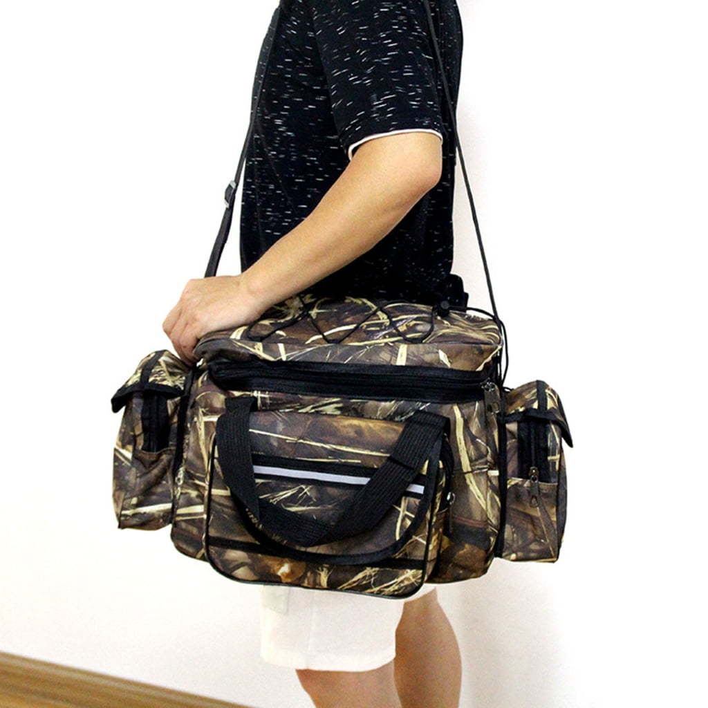 Multiple Pocket Fishing Gear Carrying Bag Portable Outdoor Fishing Tackle Bag Waterproofs Oxfords Cloth Shoulders Bag