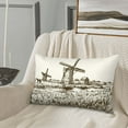 thumbnail image 5 of Fuzoiu Dutch Windmill Print Fuzzy Pillowcases, Super Soft Pillow Case Cover with Zipper for Bedroom, Sofa, Couch,Cozy Pillow Shams for All Seasons-14"x20", 5 of 6