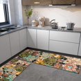 thumbnail image 2 of Boho Mandala Kitchen Rugs Set 2,Boho Floral Kitchen Rugs and Mats Non Skid Washable,Bohemian Kitchen Decor and Accessories,Farmhouse Kitchen Runner Rugs(17"x47"+17"x30"), 2 of 6