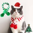 thumbnail image 2 of Bufanda para mascotas, bufanda de vacaciones, invierno, manténgase caliente para su mascota, regalo para el propietario de la mascota, S, árbol de navidad de felpa Feliz Sencillez, 2 of 5