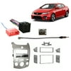 Fits Kia Forte 10-13 Manual Climate Multi DIN Harness Radio Dash Kit - Silver