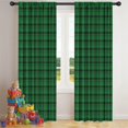 thumbnail image 5 of Blackout Kids Curtains,Green Black Checkerboard Checkered Pattern Childrens Insulated Curtains Set Of 2,Bedroom Essentials,Toddler Room Decor 42"x84", 5 of 5