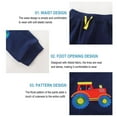 thumbnail image 3 of SILVERCELL 1/2 Pack Kids Boys Casual Cartoon Jogger Sweatpants Stretch Drawstring Long Pants 2-7T, 3 of 6