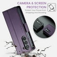 thumbnail image 5 of ELEHOLD for Samsung Galaxy Fold 7 Wallet Case, Luxury Buiness PU Leather RFID Blocking Card Holder Magnetic Kickstand Flip Shockproof Protective Case for Samsung Galaxy Fold 7,Purple, 5 of 10