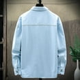 thumbnail image 4 of Men's Shirt Jackets Fashion Simple Cotton Solid Pocket Cardigan Button Sweater Shirt, 4 of 4