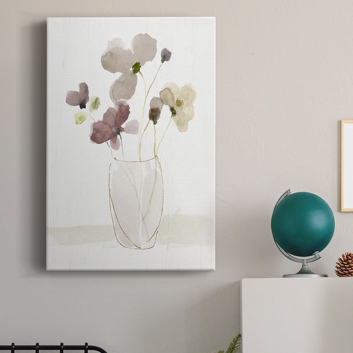 Choose Happy Bouquet II Premium Gallery Wrapped Canvas - Ready to Hang