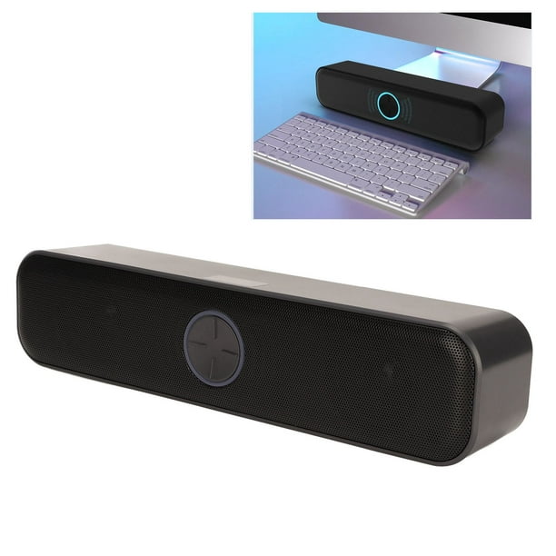 Haut-parleur D'ordinateur Stéréo, Haut-parleur D'ordinateur USB Noir  élégant Sans Bruit Pour PS5 