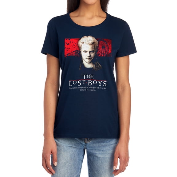 The Lost Boys Be One of Us Women's T Shirt, Navy, Large