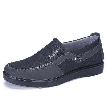 

Men s Casual Loafer Breathe Business Slip On Non-Slip Soft Sole Shoe Comfort Lightweight Driving Travel Walking Flat Gray 12 US