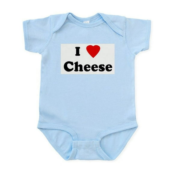 CafePress - I Love Cheese Infant Bodysuit - Baby Light Bodysuit, Size Newborn - 24 Months