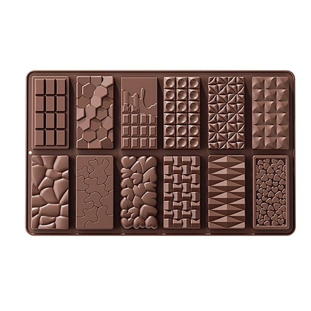 Chocolate Food Grade Thick Silicone Baking Mould With Assorted Shapes For DIY Kitchen. 13x9 Cake Pan Mini Pancake Pan Individual 8 by 8 Baking Pan with Nonstick Cake Pan 9x13 Monkey Bread Pan 48 Cup