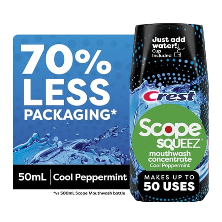Crest Mouthwash Scope Squeez Cool Peppermint, 1.69 Oz, 6 Pack