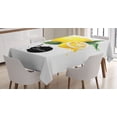 thumbnail image 1 of Ambesonne Fruit Tablecloth Rectangular Table Cover, Sour Citrus Lemon Design, 60"x90", Green Yellow and Black, 1 of 3