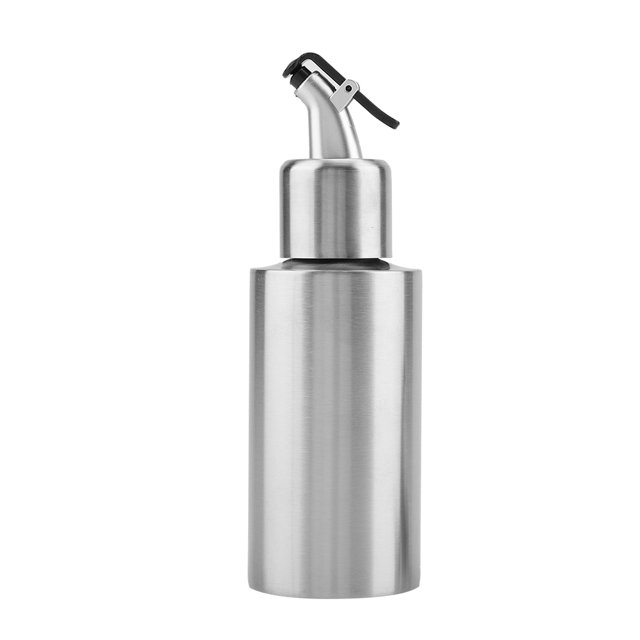 Dispensador de aceite y vinagre de acero inoxidable, botella de cocina a prueba de fugas de 250 ml para salsas