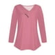 thumbnail image 4 of Camiseta de manga corta con cuello en V para mujer: top con estampado «Love», poliéster, tallas S-XXXL, tallas EE. UU./Reino Unido/UE, informal/para todas las estaciones, 4 of 5