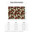 thumbnail image 5 of Rateoe Red Fruit Pattern Flannel Throw Blanket, Ultra-soft Blanket for Bed, Couch, Car, Hypoallergenic Anti-pilling blanket-, 5 of 6