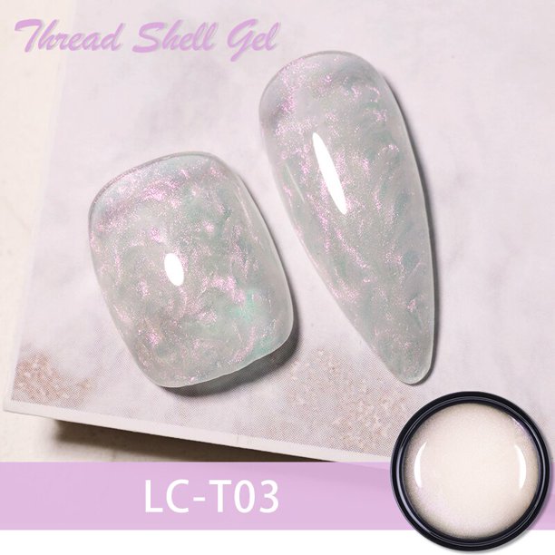 LILYCUTE, 3 uds., esmalte de uñas de Gel de hilo de concha, patrón de hilo de concha de perla brillante 3D para manicura, barniz de uñas de Gel UV DIY zhangmengya LED