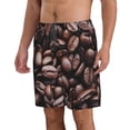 thumbnail image 2 of KLL Coffee Bean Men's Casual Summer Beach Shorts Hawaiian Shorts with Pockets-X-Large, 2 of 5