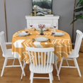 thumbnail image 2 of Modern Geometric Boho Round Table Cloth,Wrinkle Free Table Cover with Polyester,Waterproof Reusable Round Table Clothes for Kitchen Picnic Party (Round,60x60inch), 2 of 6