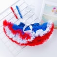 thumbnail image 4 of Xudanell Girls 4th of July Outfit 4pcs Newborn Girls Tutu Romper Skirt Headband Shoes Baby Clothing Blue 9-12 Months, 4 of 5