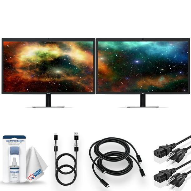 Lg 27md5kl B Ultrafine 5k Display 27 16 9 5k 5120 X 2880 Ips Monitor 500 Cd M Brightness Thunderbolt 3 Usb Type C Inputs With Cleaning Set Double Monitor Set Walmart Com Lg 27md5kl B Ultrafine 5k Display 27 16 9 5k 5120 X 2880 Ips Monitor 500 Cd M Brightness Thunderbolt 3 Usb Type C Inputs With Cleaning Set Double Monitor Set Walmart Com