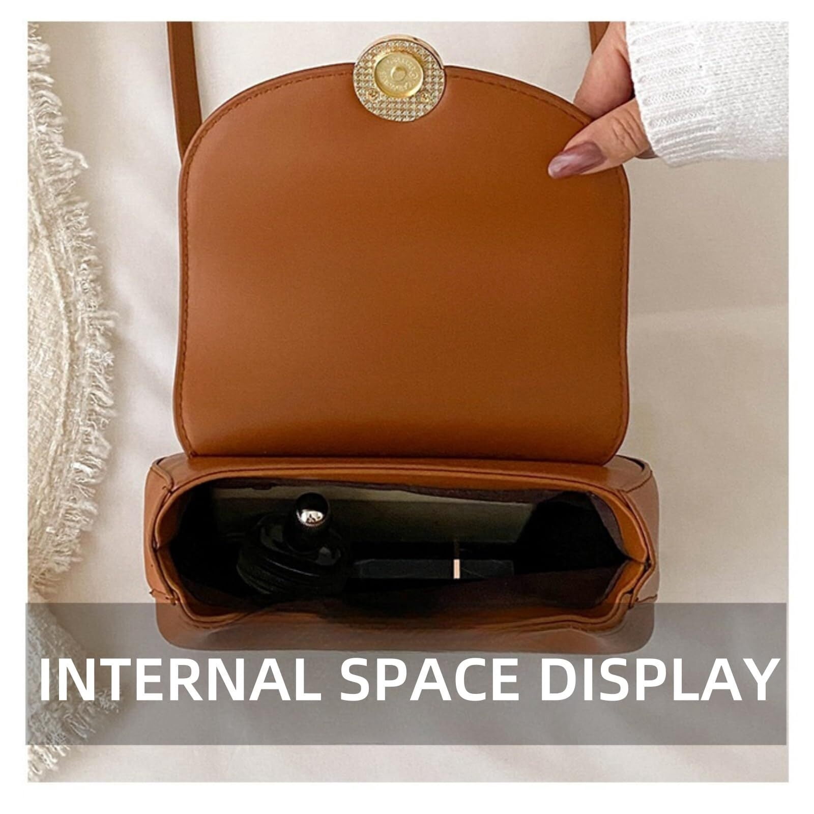 Crossbody Purse for Women Small Crossbody Bags Trendy Leather with Adjustable Shoulder Strap for Backpack Travel