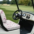 thumbnail image 4 of POLERO Golf Cart Seat Covers Universal Fit for Club Car Precedent Ordinary Seat Cushion, Pink Bow Tie Golf Print Fashion Golfcart Decorations Soft and Comfortable, Breathable & Easy to Clean, 4 of 8